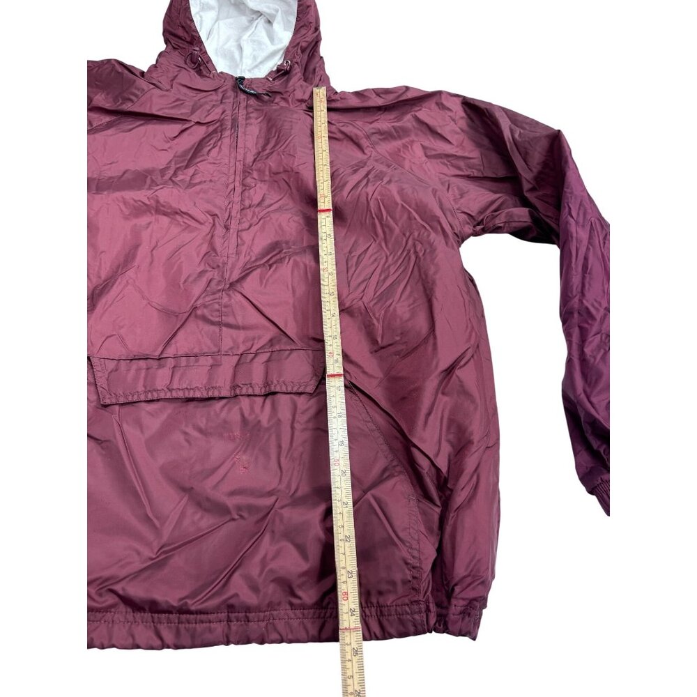 Charles River Apparel Hooded Windbreaker Jacket S Nylon Shell & Cotton Lining - Picture 7 of 8